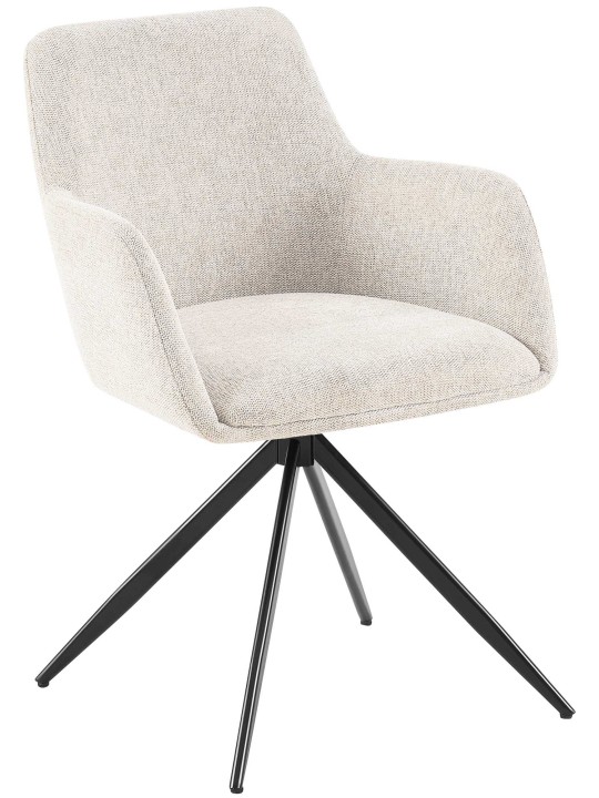 Eetkamerstoel Olema stof, crème