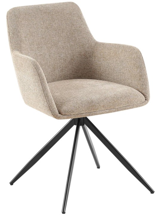 Eetkamerstoel Olema stof, taupe