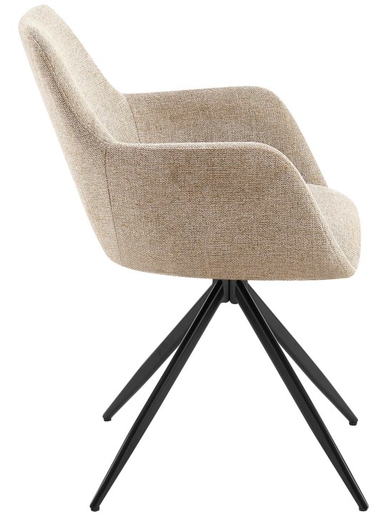 Eetkamerstoel Olema stof, taupe