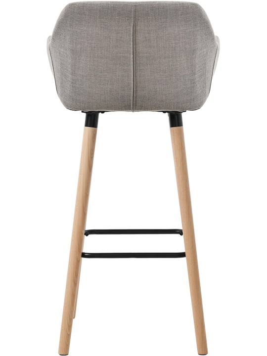 Barkruk Grant stof, grijs