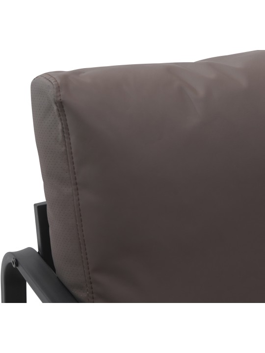 Ligstoel Manea kunstleer, bruin