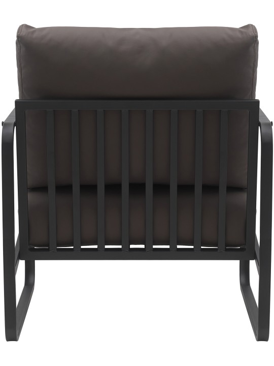 Ligstoel Manea kunstleer, bruin