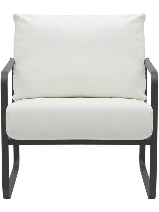 Ligstoel Manea kunstleer, wit Ligstoel Manea kunstleer, wit