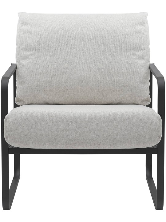 Ligstoel Manea stof, crème