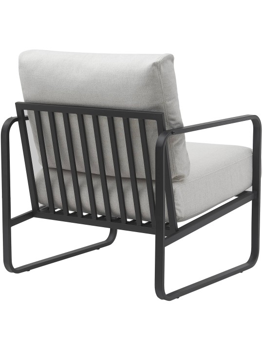 Ligstoel Manea stof, crème