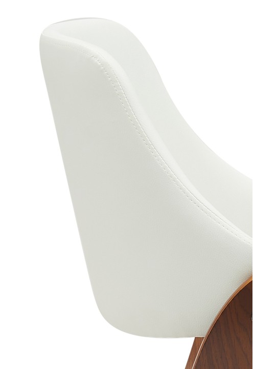 Eetkamerstoel Vangale kunstleer, walnoot/wit Eetkamerstoel Vangale kunstleer, walnoot/wit