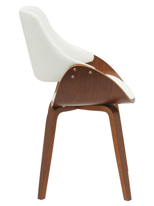 Eetkamerstoel Vangale kunstleer, walnoot/wit Eetkamerstoel Vangale kunstleer, walnoot/wit