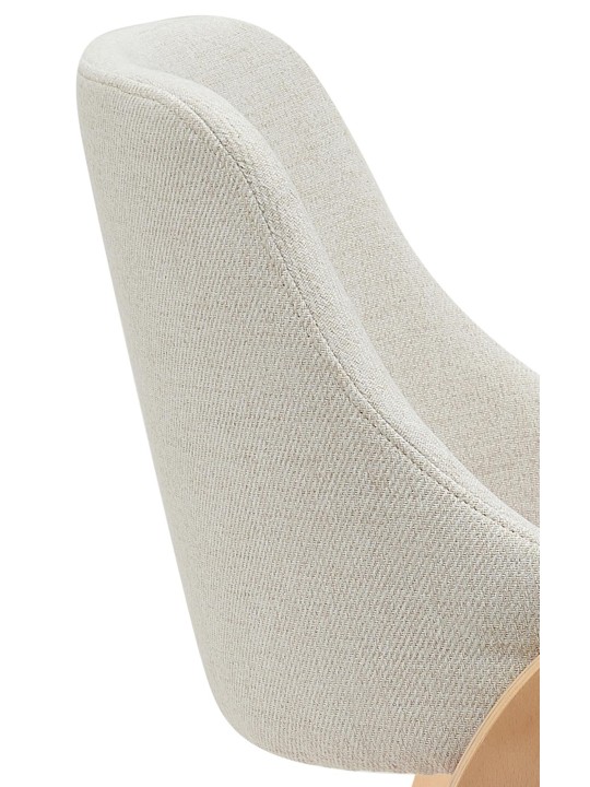 Eetkamerstoel Vangale stof, naturel/crème