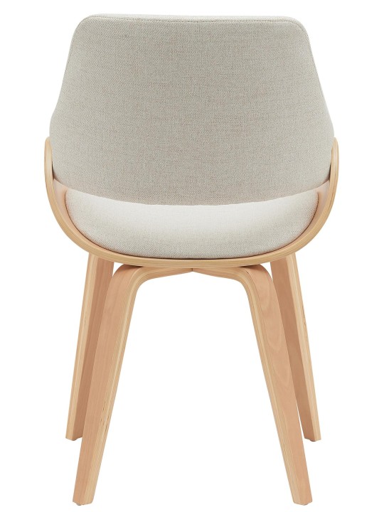 Eetkamerstoel Vangale stof, naturel/crème