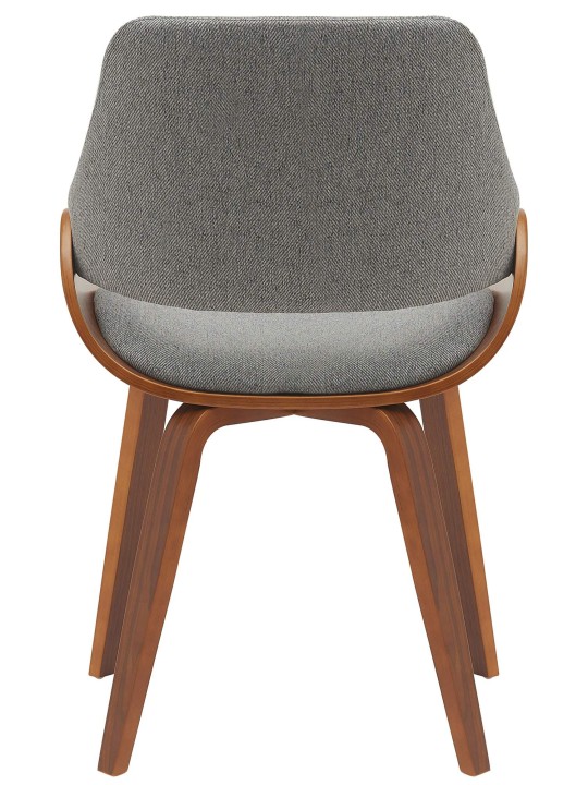Eetkamerstoel Vangale stof, walnoot/donkergrijs