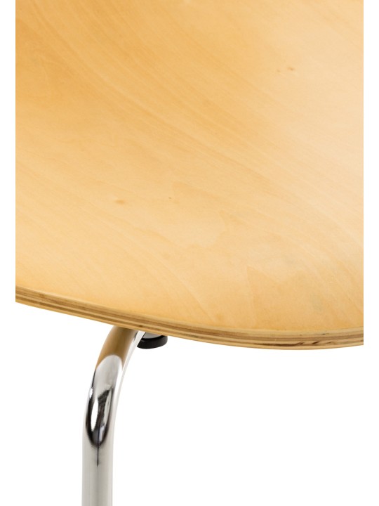 Set van 2 bezoekersstoelen Diego, naturel