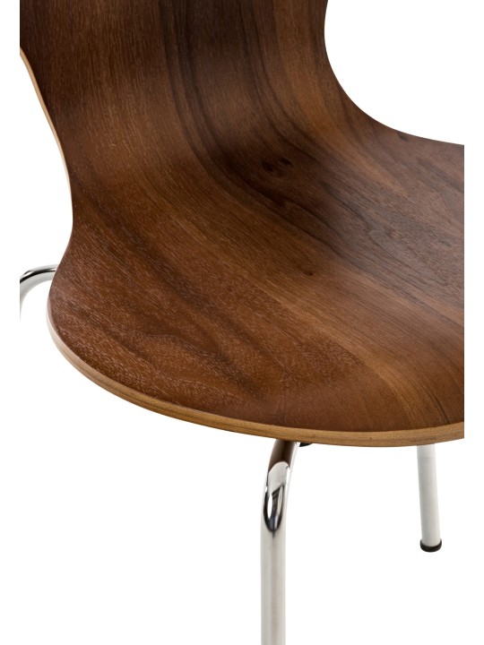 Set van 2 Diego bezoekersstoelen, walnoot