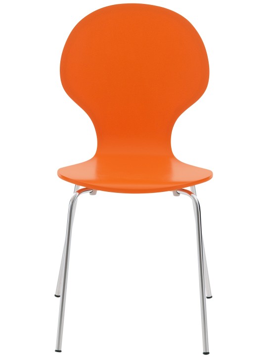 Set van 4 bezoekersstoelen Diego, oranje