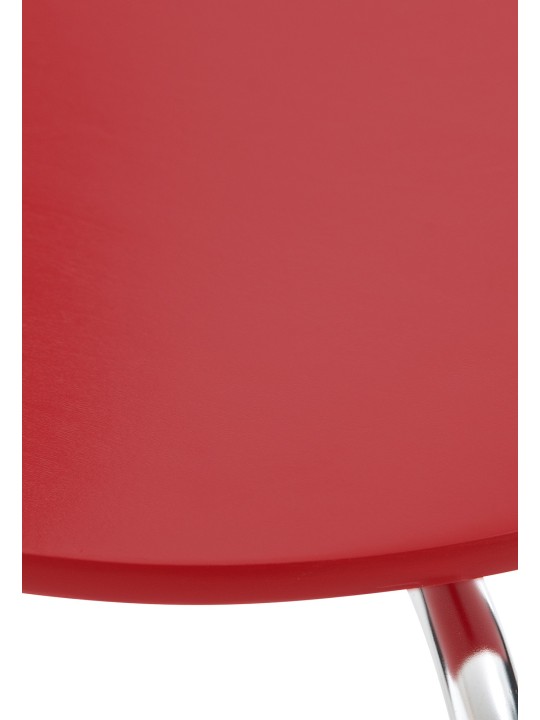 Set van 4 bezoekersstoelen Diego, rood