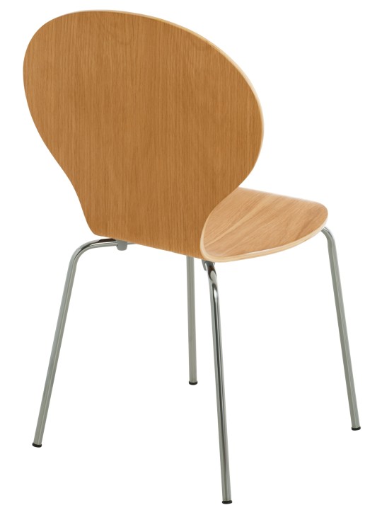 Set van 4 bezoekersstoelen Diego, eiken