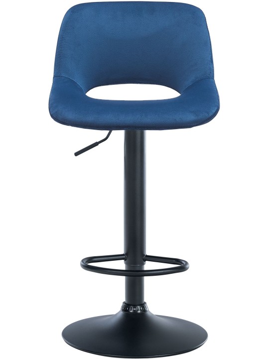 Barkruk Camden fluweel, blauw