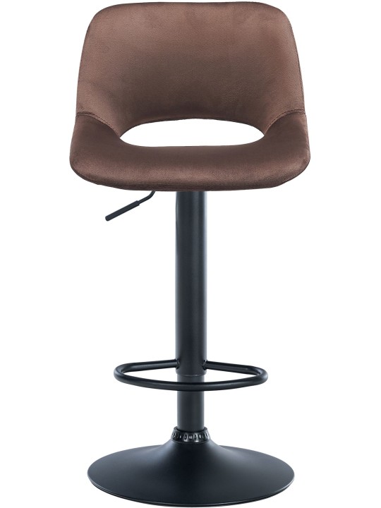 Barkruk Camden fluweel, bruin