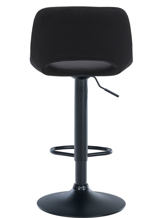 Barkruk Camden fluweel, zwart