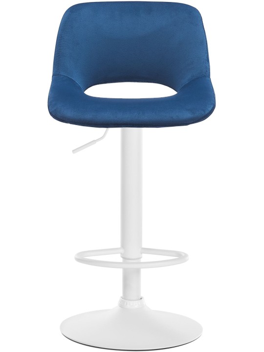 Barkruk Camden fluweel, blauw