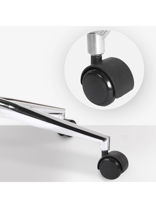 Bureaustoel Burbank kunstleer, walnoot/zwart