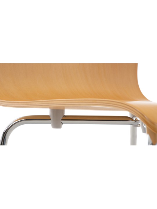 Set van 4 Pepe bezoekersstoelen, naturel