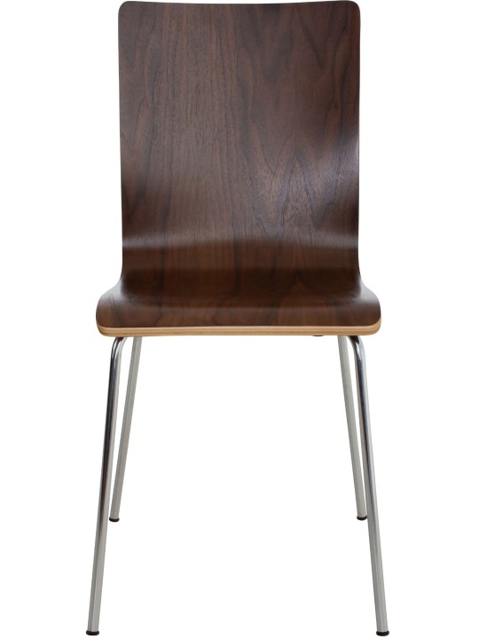 Set van 4 Pepe bezoekersstoelen, walnoot