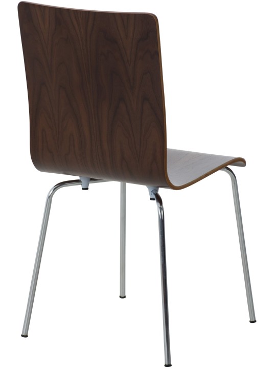 Set van 4 Pepe bezoekersstoelen, walnoot