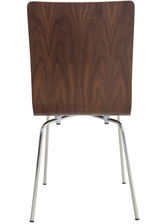 Set van 4 Pepe bezoekersstoelen, walnoot