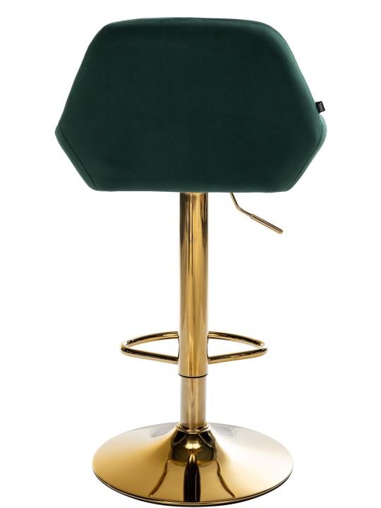 Barkruk Braga Goud Fluweel, donkergroen