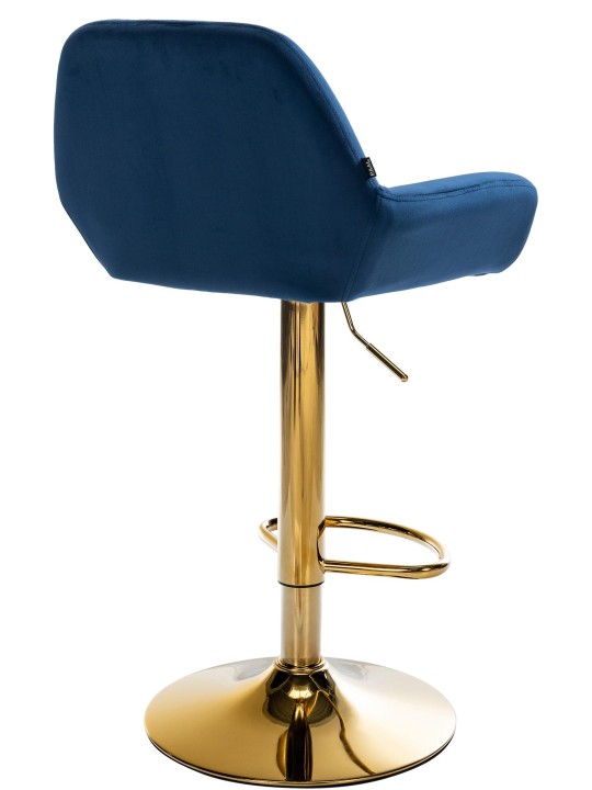 Set van 2 barkrukken Braga goud fluweel, blauw