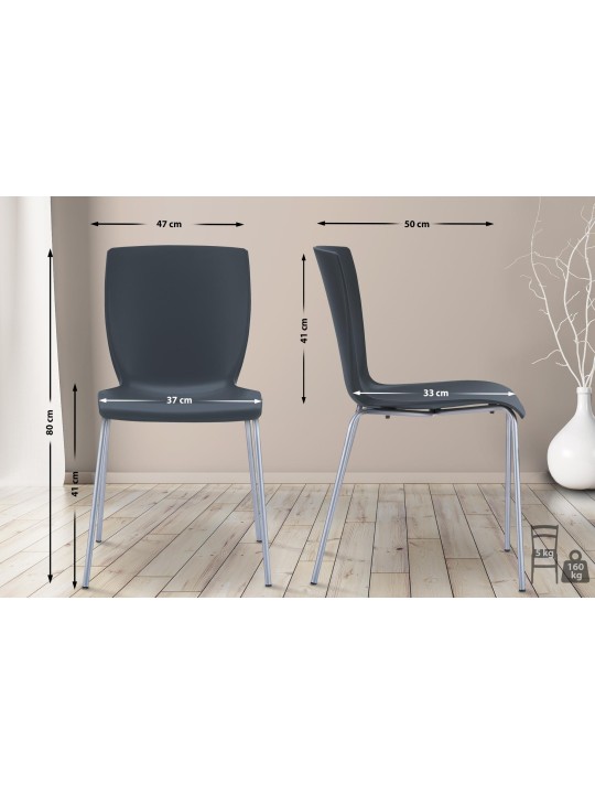 Set van 2 stoelen MIO, zwart Set van 2 stoelen MIO, zwart