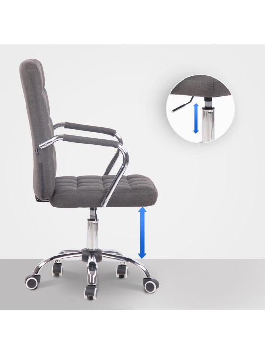 Bureaustoel Terni stof, donkergrijs