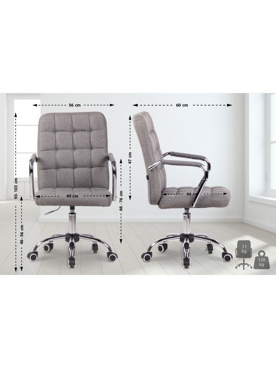 Bureaustoel Terni stof, grijs Bureaustoel Terni stof, grijs