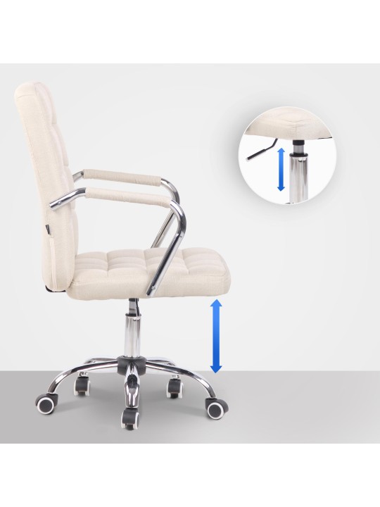 Bureaustoel Terni stof, crème