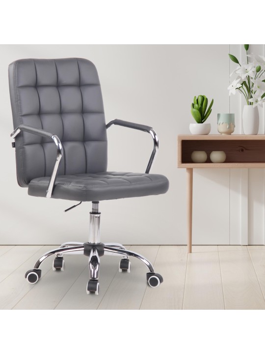 Bureaustoel Terni kunstleer, grijs
