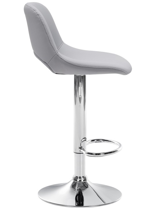 Set van 2 barkrukken Camden kunstleer chroom, grijs