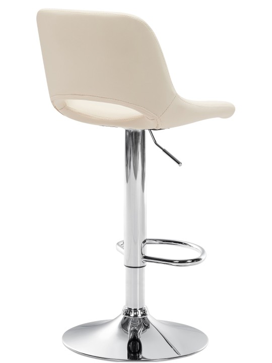 Set van 2 barkrukken Camden kunstleer chroom, crème Set van 2 barkrukken Camden kunstleer chroom, crème