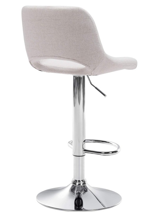 Set van 2 barkrukken Camden stof chroom, crème