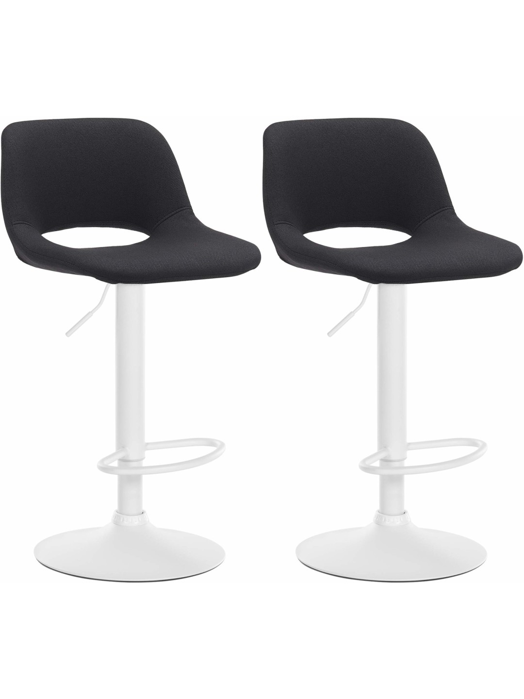 Set van 2 barkrukken Camden stof, zwart