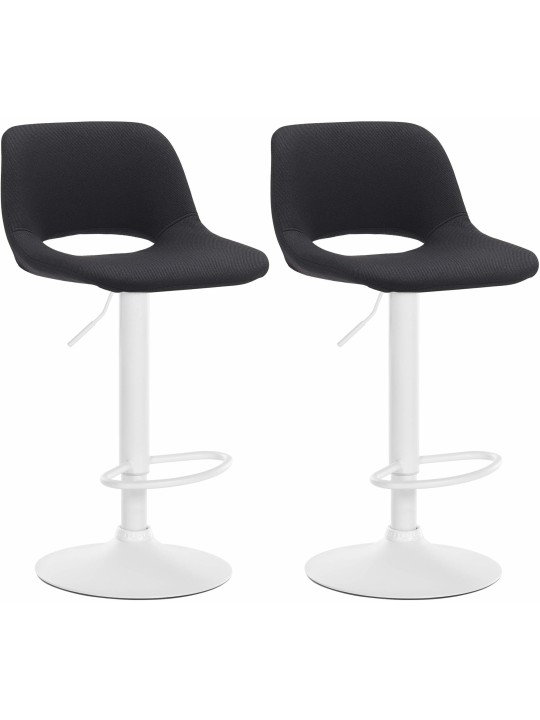 Set van 2 barkrukken Camden stof, zwart Set van 2 barkrukken Camden stof, zwart