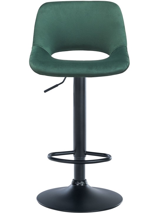 Set van 2 barkrukken Camden fluweel, groen