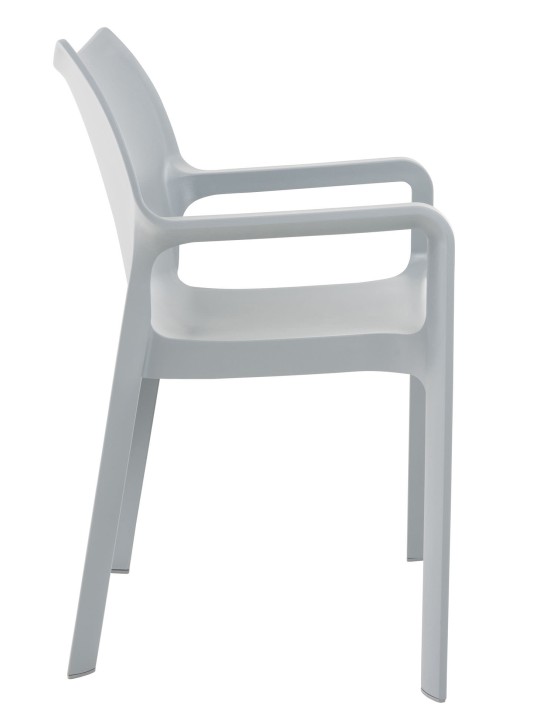 Set van 4 stoelen Diva, lichtgrijs