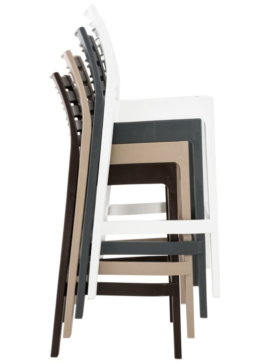 Set van 4 barkrukken Ares, donkergrijs