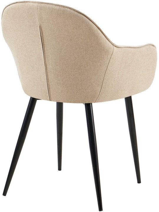 Set van 2 eetkamerstoelen Boise stof, taupe