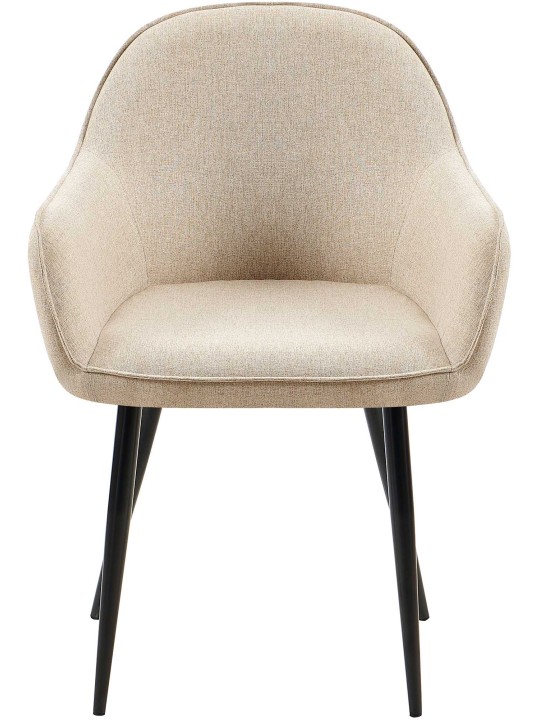 Set van 2 eetkamerstoelen Boise stof, taupe