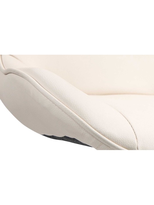 Set van 2 barkrukken Vonore kunstleer chroom, crème