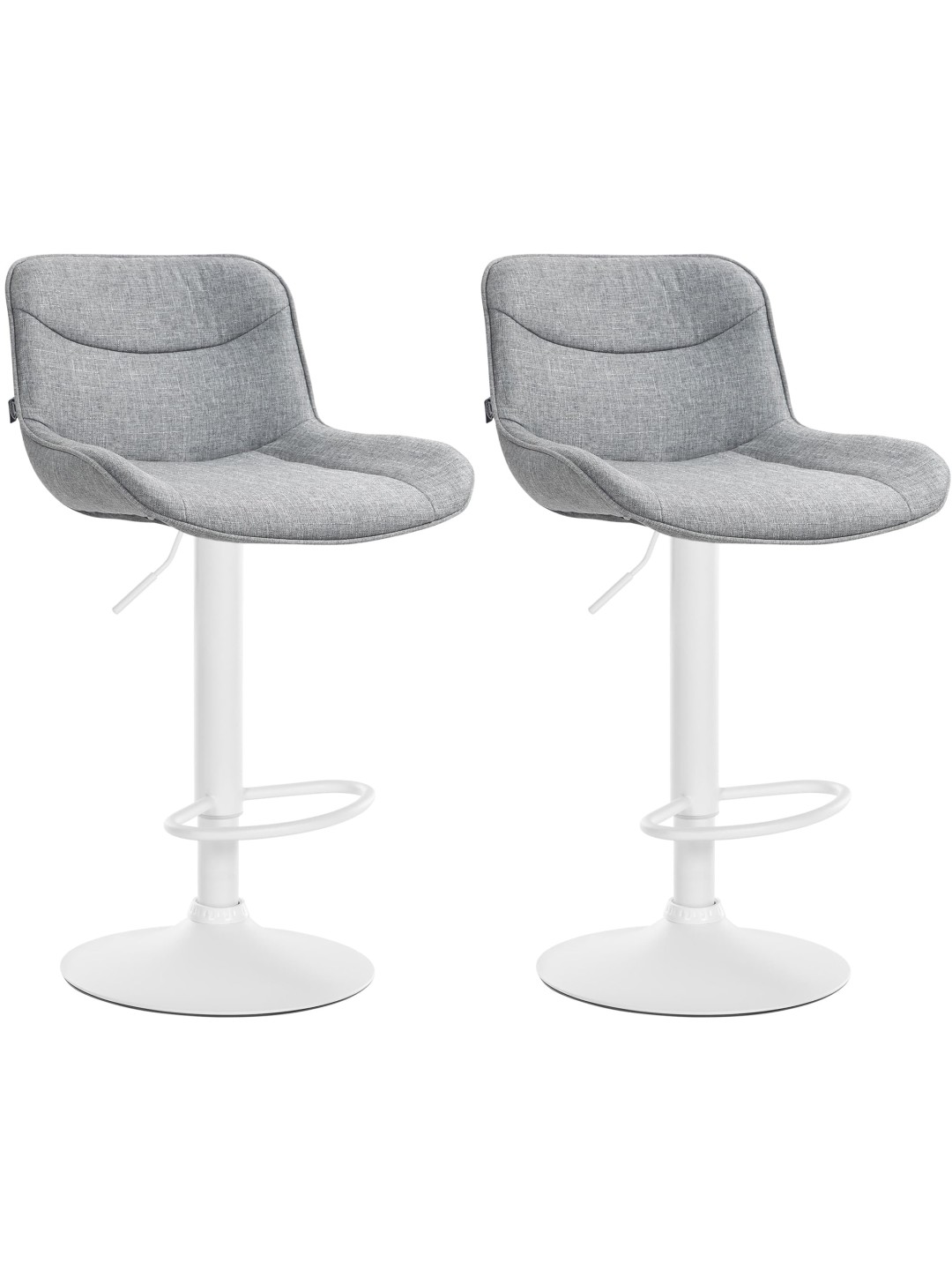 Set van 2 barkrukken Vonore stof, grijs