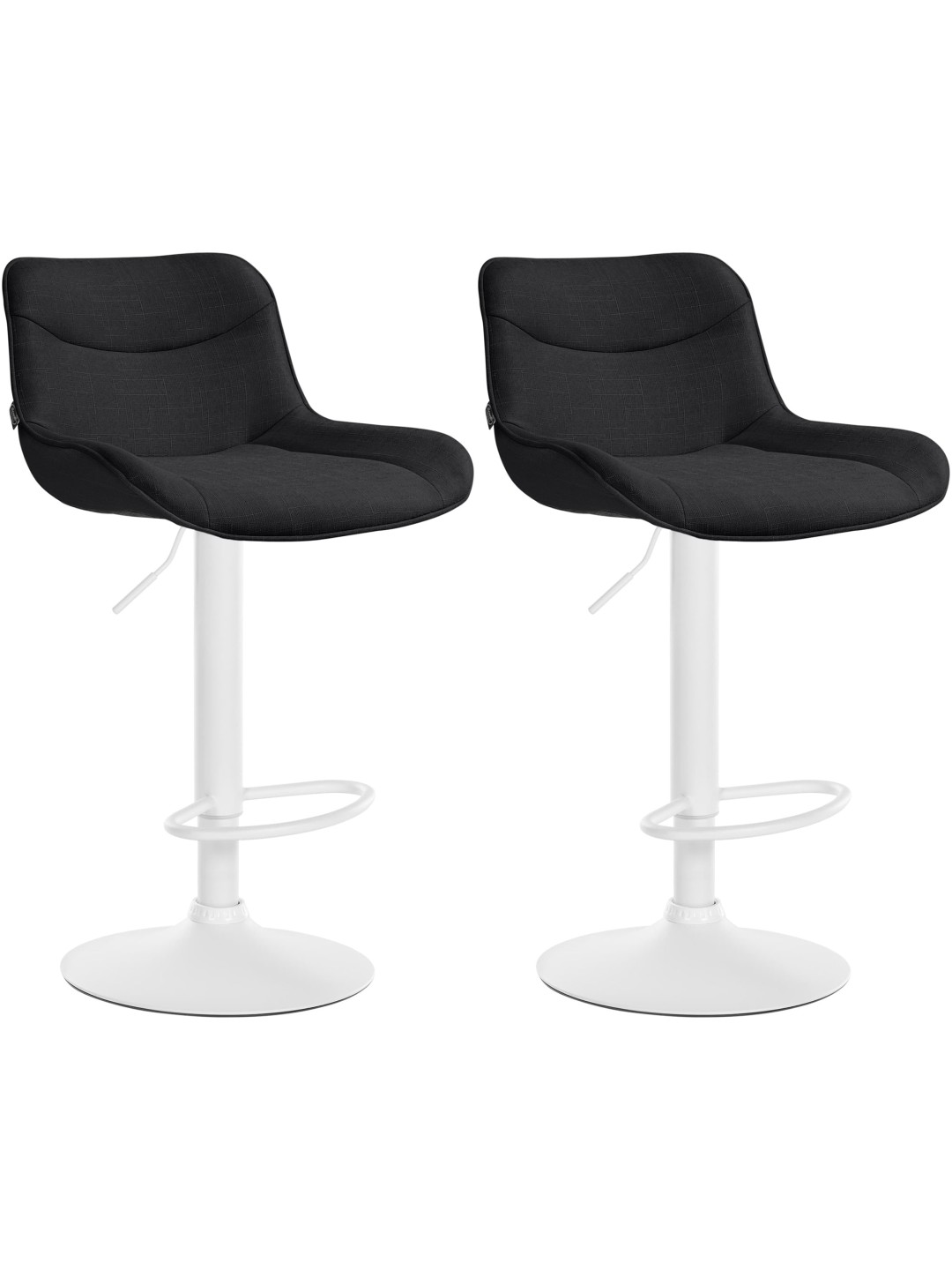 Set van 2 barkrukken Vonore stof, zwart