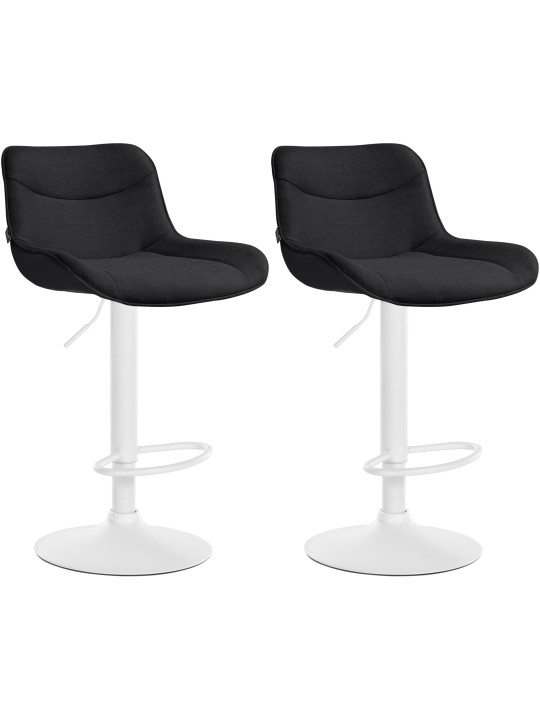 Set van 2 barkrukken Vonore stof, zwart