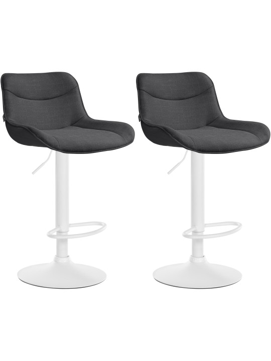 Set van 2 barkrukken Vonore stof, donkergrijs